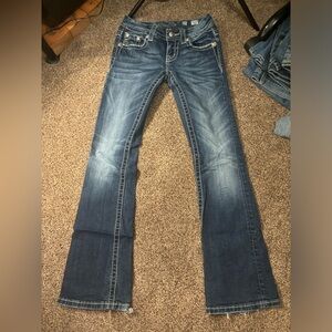 Miss Me Embellished Bootcut Jeans 25 JE8032BR Inseam 31